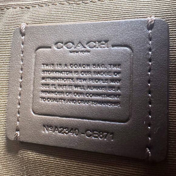 Coach Mini Rowan File Bag Crossbody Purse in Papaya Orange Leather CE871 - Picture 4 of 6